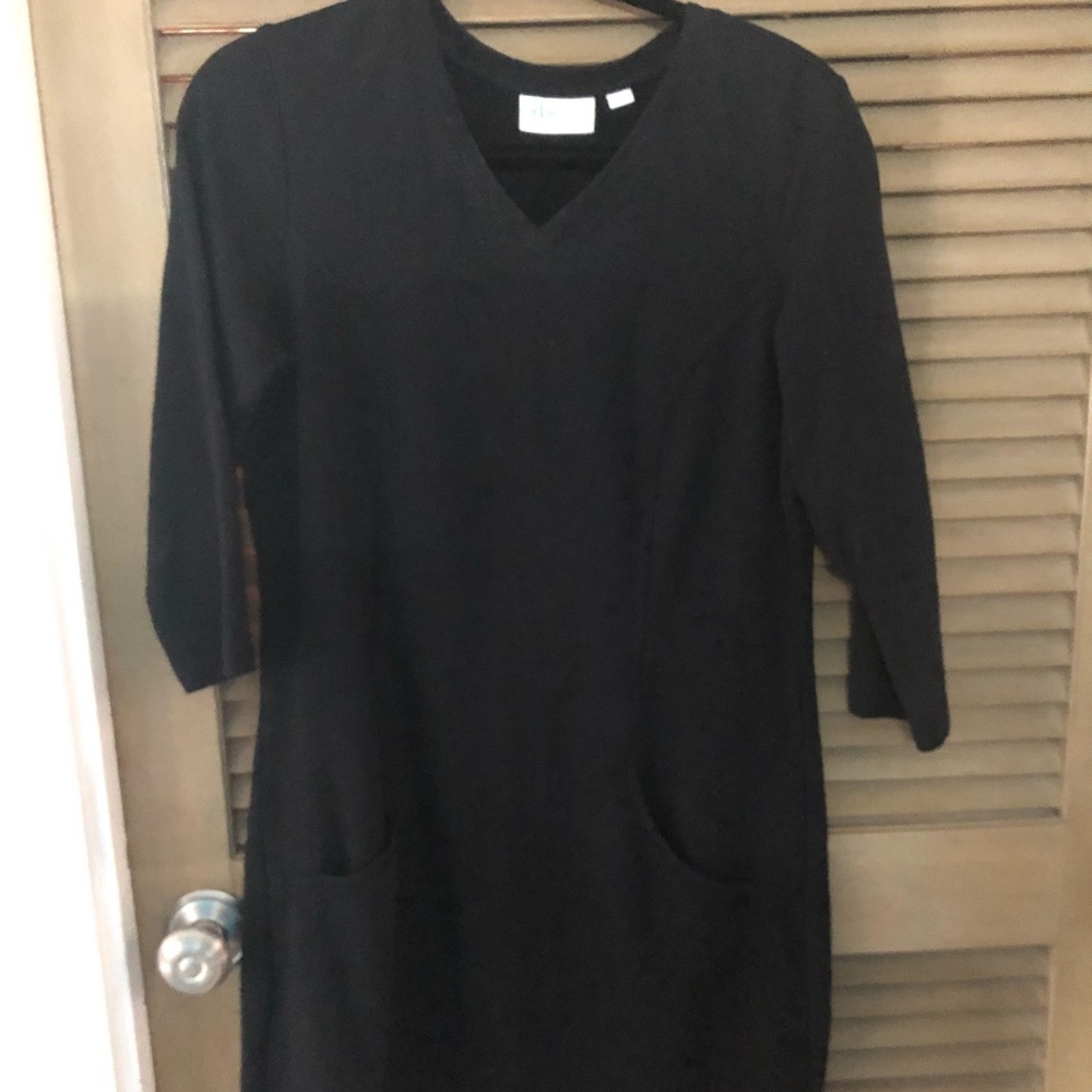 Denim &Co tunic dress black